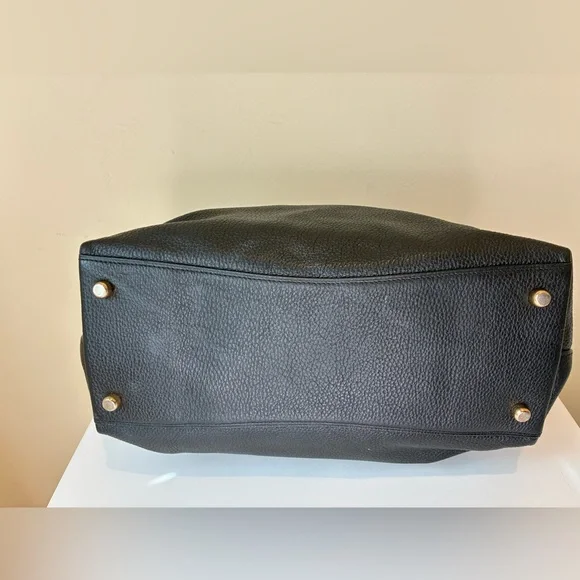 Coach Mini Emma Satchel in Black Refined Pebble Leather with Wallet - Picture 7 of 13